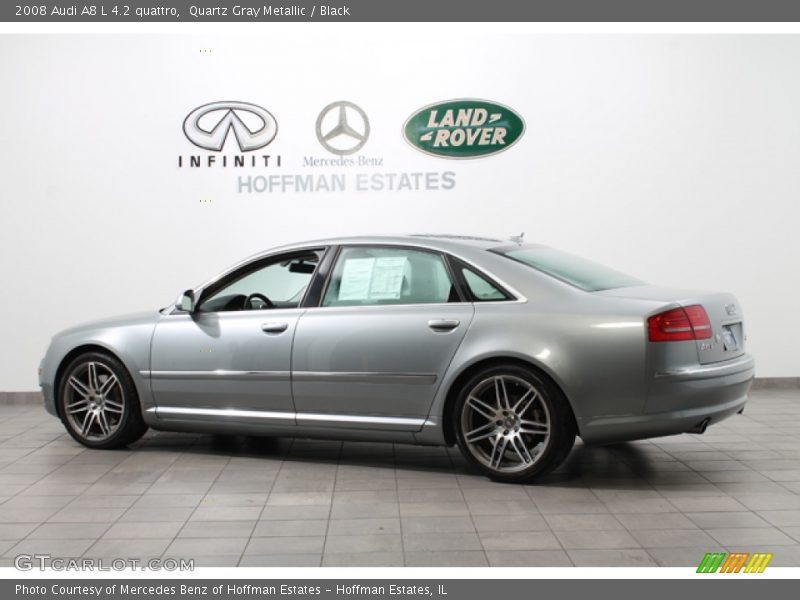 Quartz Gray Metallic / Black 2008 Audi A8 L 4.2 quattro
