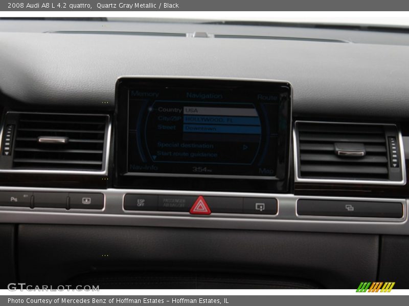 Quartz Gray Metallic / Black 2008 Audi A8 L 4.2 quattro