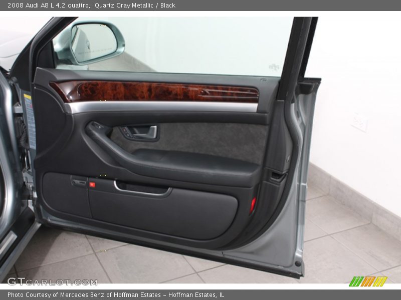 Quartz Gray Metallic / Black 2008 Audi A8 L 4.2 quattro