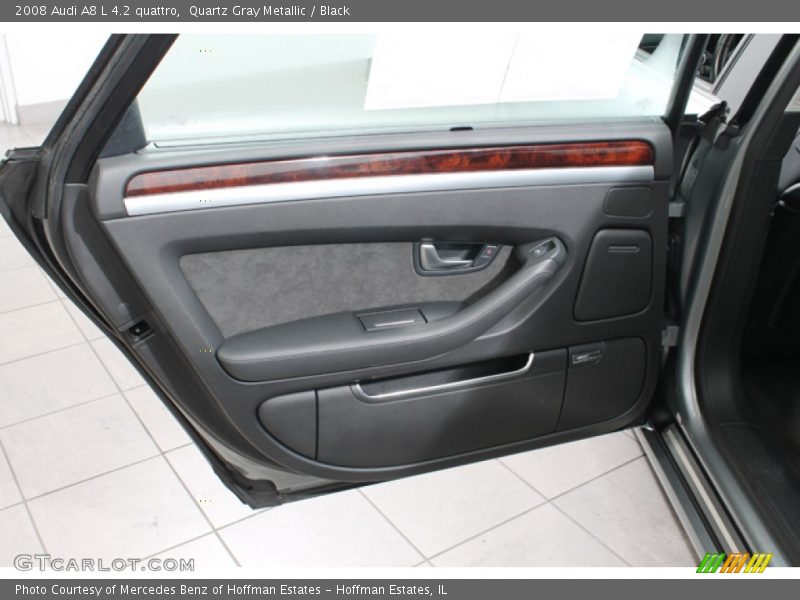 Quartz Gray Metallic / Black 2008 Audi A8 L 4.2 quattro