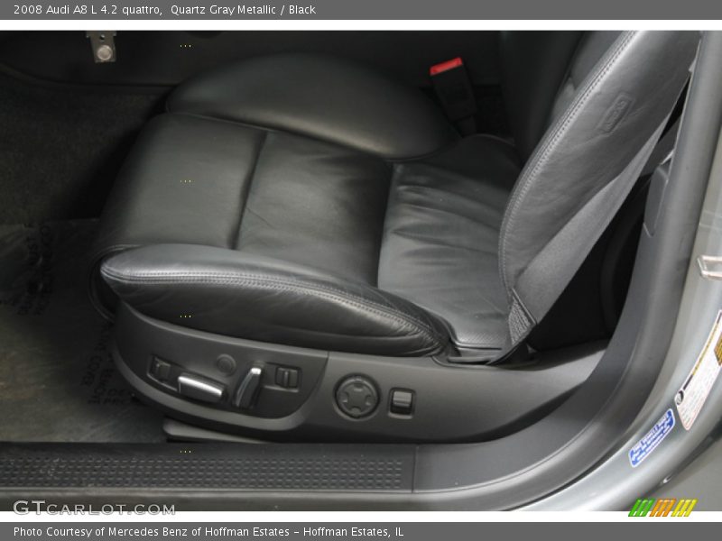 Quartz Gray Metallic / Black 2008 Audi A8 L 4.2 quattro