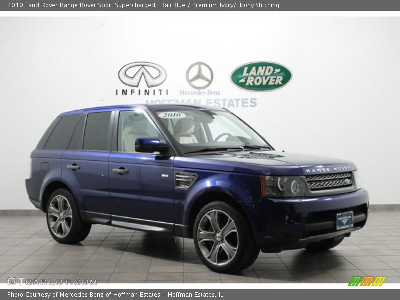Bali Blue / Premium Ivory/Ebony Stitching 2010 Land Rover Range Rover Sport Supercharged