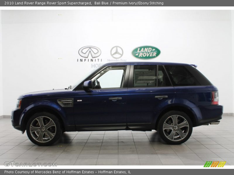 Bali Blue / Premium Ivory/Ebony Stitching 2010 Land Rover Range Rover Sport Supercharged