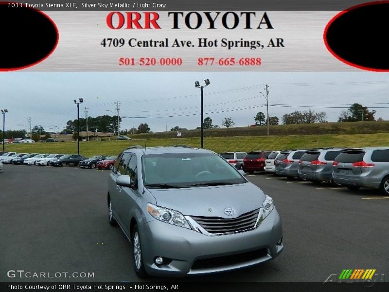 Silver Sky Metallic / Light Gray 2013 Toyota Sienna XLE