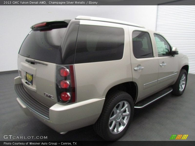 Champagne Silver Metallic / Ebony 2013 GMC Yukon Denali AWD