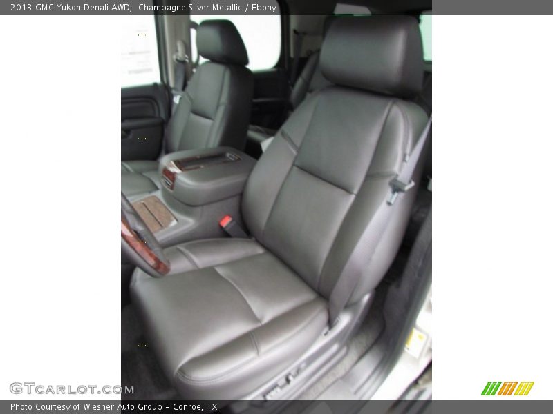 Champagne Silver Metallic / Ebony 2013 GMC Yukon Denali AWD