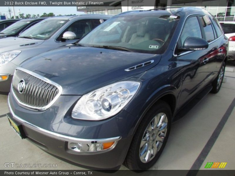 Twilight Blue Metallic / Titanium 2012 Buick Enclave FWD