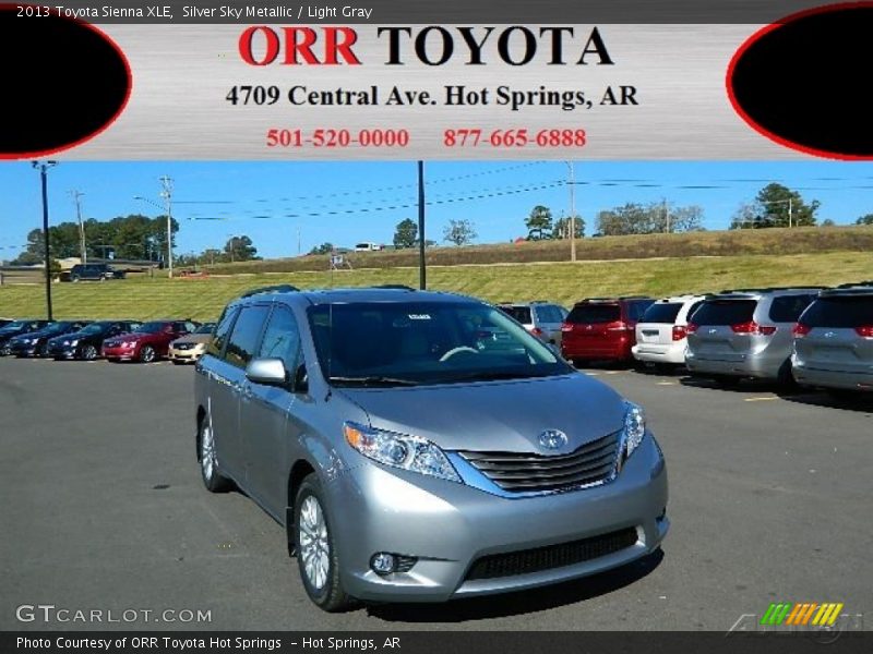 Silver Sky Metallic / Light Gray 2013 Toyota Sienna XLE