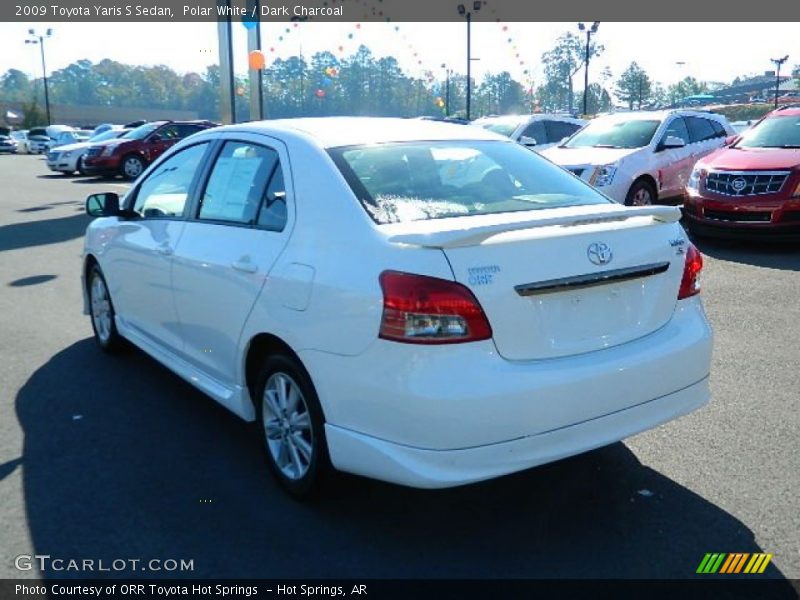 Polar White / Dark Charcoal 2009 Toyota Yaris S Sedan