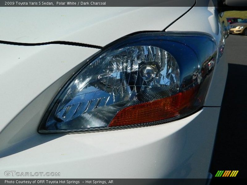 Polar White / Dark Charcoal 2009 Toyota Yaris S Sedan