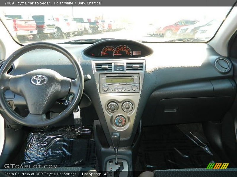 Polar White / Dark Charcoal 2009 Toyota Yaris S Sedan