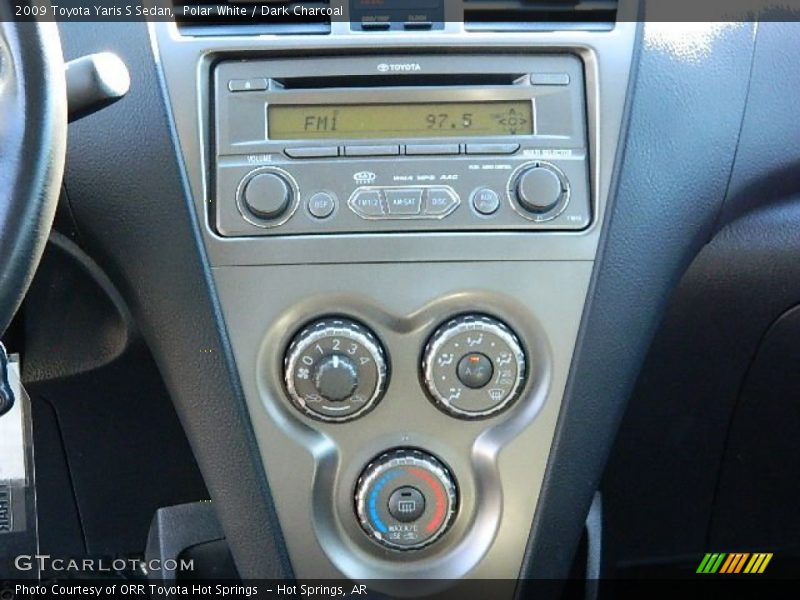 Polar White / Dark Charcoal 2009 Toyota Yaris S Sedan