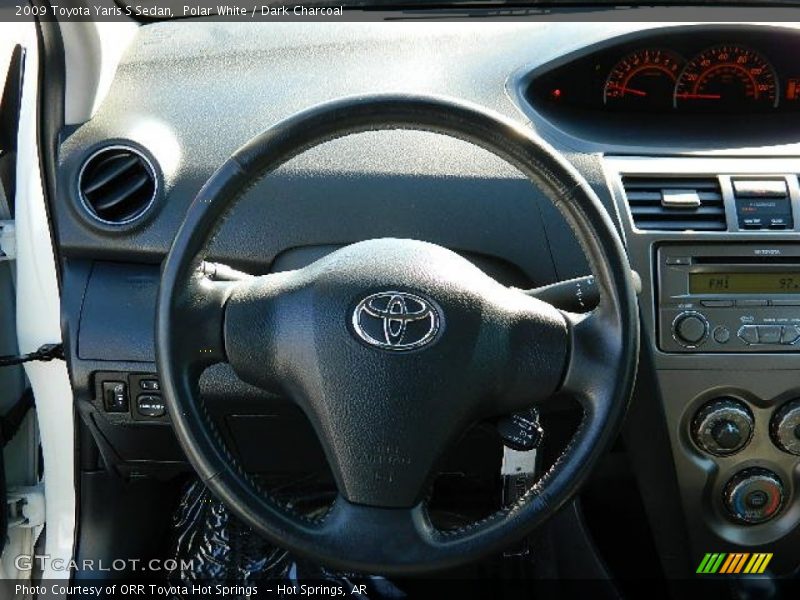 Polar White / Dark Charcoal 2009 Toyota Yaris S Sedan