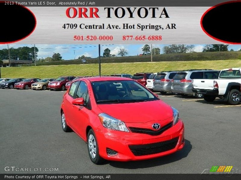 Absolutely Red / Ash 2013 Toyota Yaris LE 5 Door