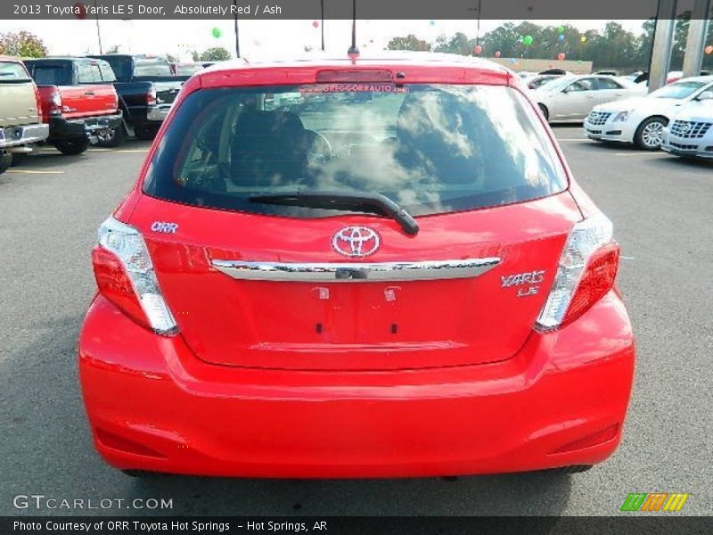 Absolutely Red / Ash 2013 Toyota Yaris LE 5 Door