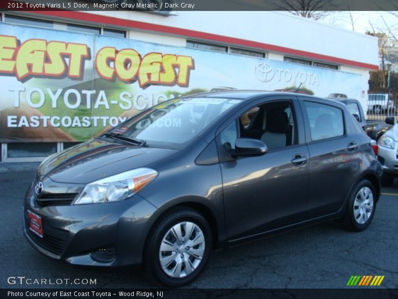 Magnetic Gray Metallic / Dark Gray 2012 Toyota Yaris L 5 Door