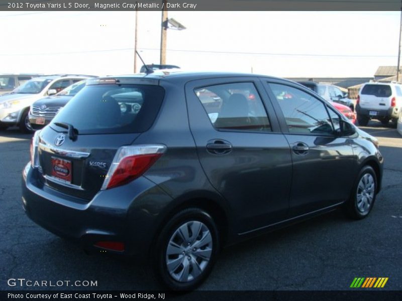 Magnetic Gray Metallic / Dark Gray 2012 Toyota Yaris L 5 Door