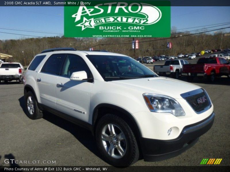 Summit White / Ebony 2008 GMC Acadia SLT AWD