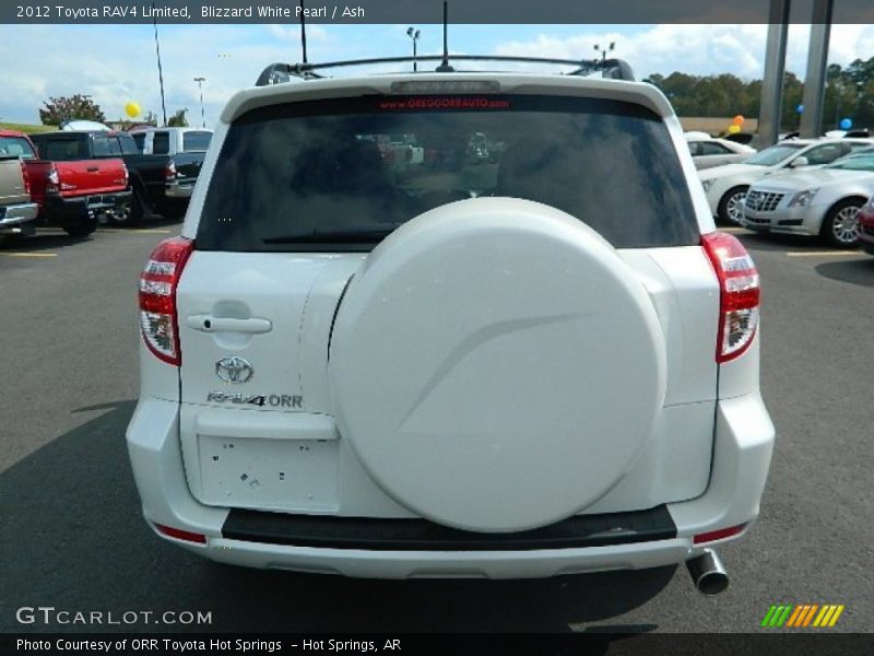 Blizzard White Pearl / Ash 2012 Toyota RAV4 Limited