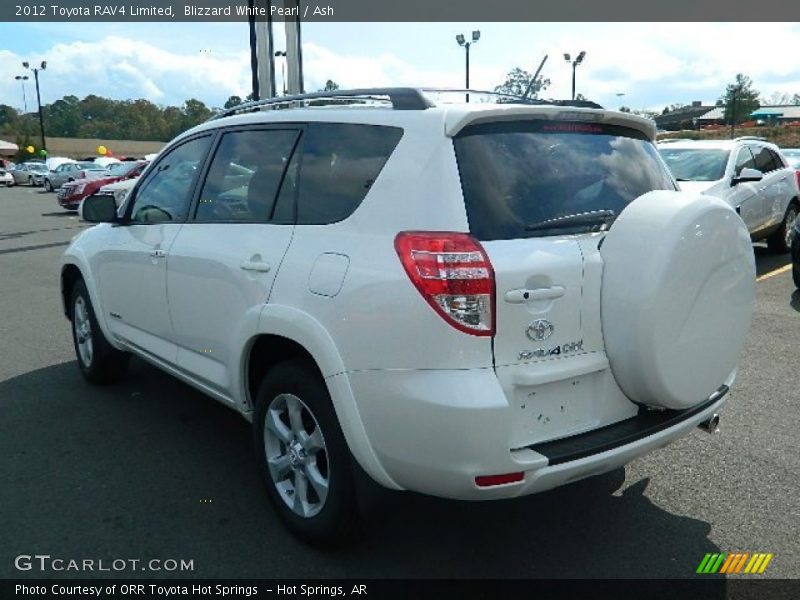 Blizzard White Pearl / Ash 2012 Toyota RAV4 Limited