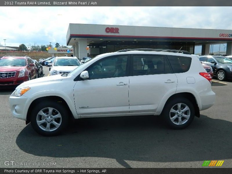 Blizzard White Pearl / Ash 2012 Toyota RAV4 Limited