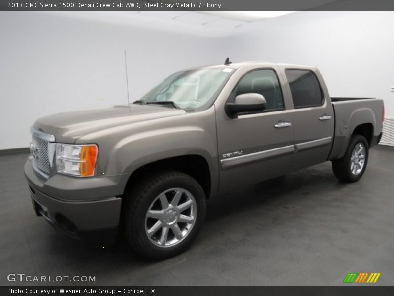 Steel Gray Metallic / Ebony 2013 GMC Sierra 1500 Denali Crew Cab AWD
