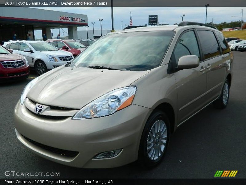 Desert Sand Mica / Taupe 2007 Toyota Sienna XLE AWD