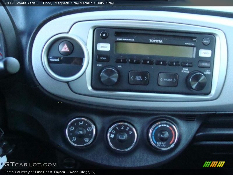 Magnetic Gray Metallic / Dark Gray 2012 Toyota Yaris L 5 Door