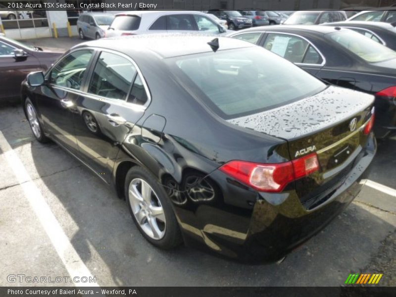 Crystal Black Pearl / Ebony 2012 Acura TSX Sedan