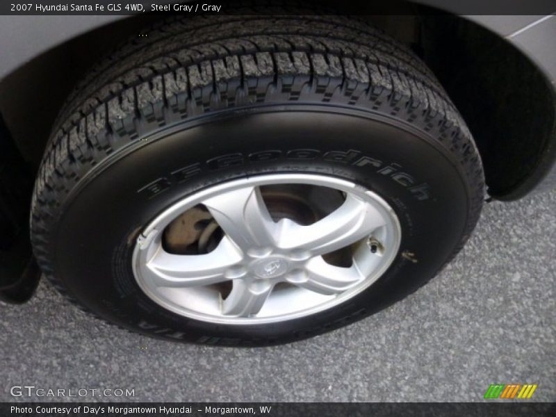 Steel Gray / Gray 2007 Hyundai Santa Fe GLS 4WD