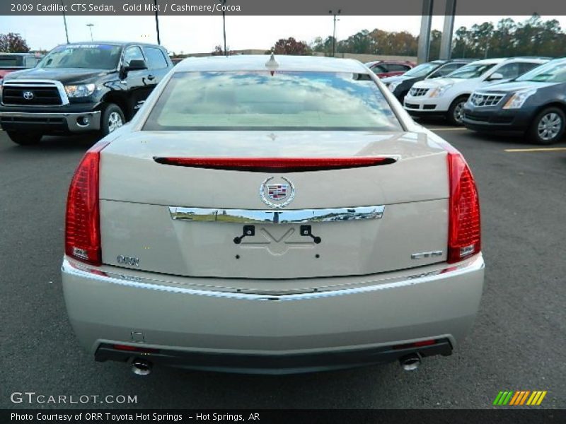 Gold Mist / Cashmere/Cocoa 2009 Cadillac CTS Sedan