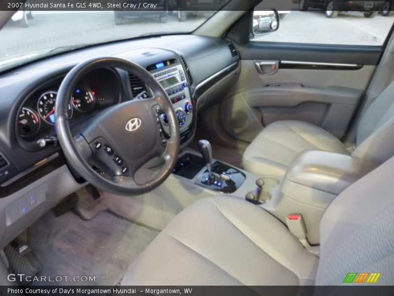 Steel Gray / Gray 2007 Hyundai Santa Fe GLS 4WD