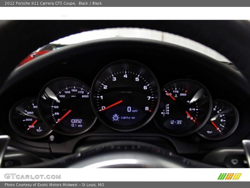  2012 911 Carrera GTS Coupe Carrera GTS Coupe Gauges