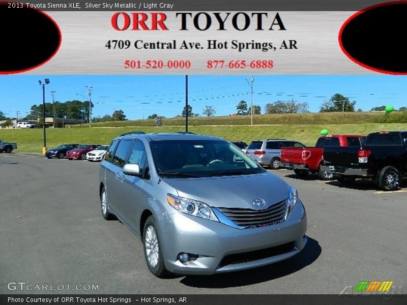 Silver Sky Metallic / Light Gray 2013 Toyota Sienna XLE
