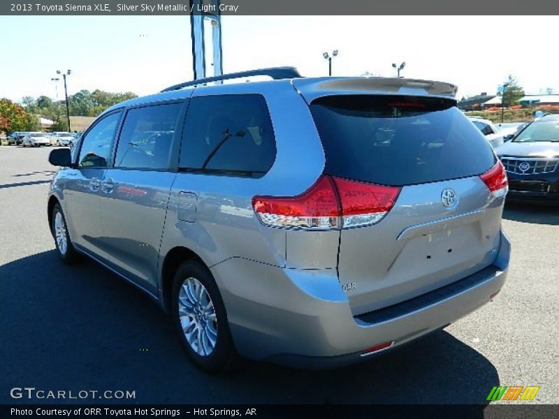 Silver Sky Metallic / Light Gray 2013 Toyota Sienna XLE