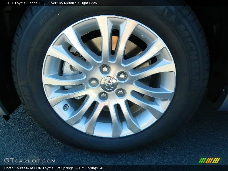Silver Sky Metallic / Light Gray 2013 Toyota Sienna XLE