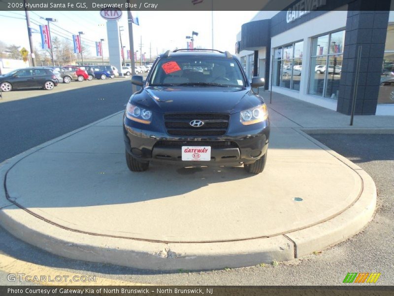 Deepwater Blue / Gray 2009 Hyundai Santa Fe GLS