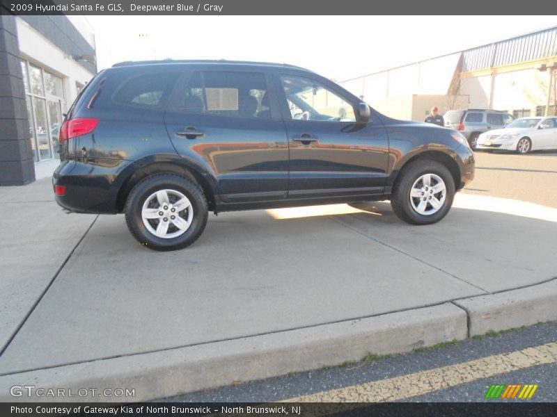 Deepwater Blue / Gray 2009 Hyundai Santa Fe GLS