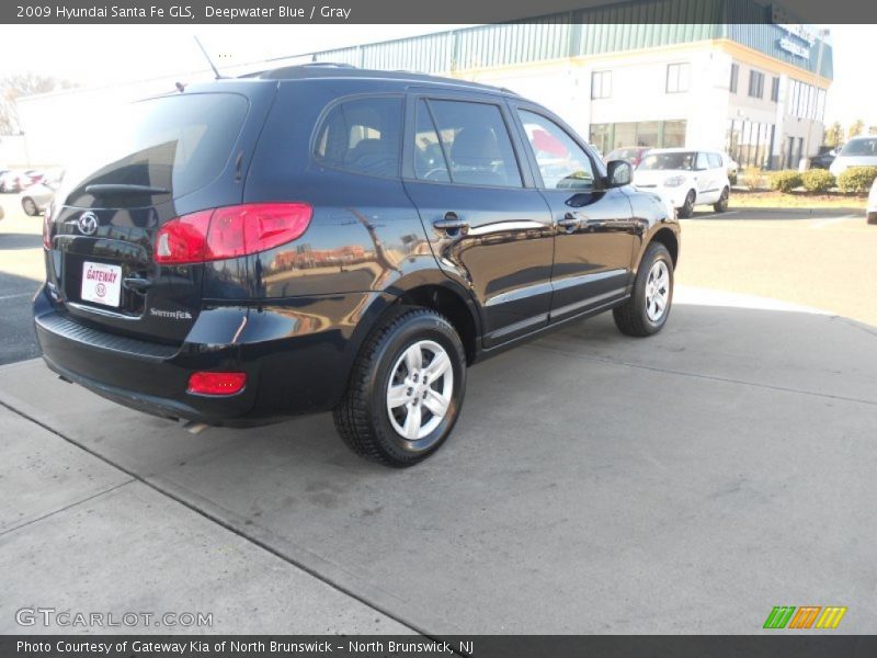 Deepwater Blue / Gray 2009 Hyundai Santa Fe GLS