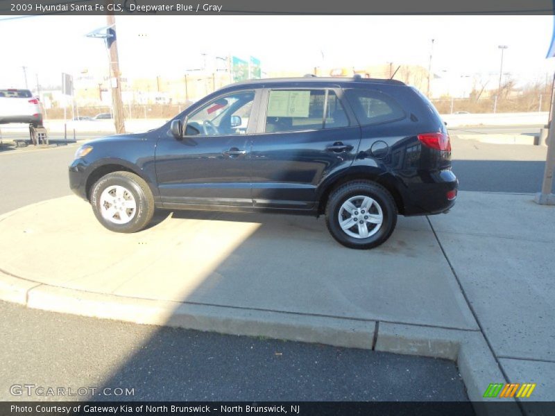 Deepwater Blue / Gray 2009 Hyundai Santa Fe GLS