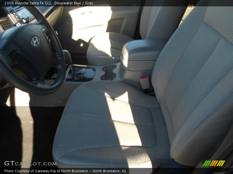 Deepwater Blue / Gray 2009 Hyundai Santa Fe GLS