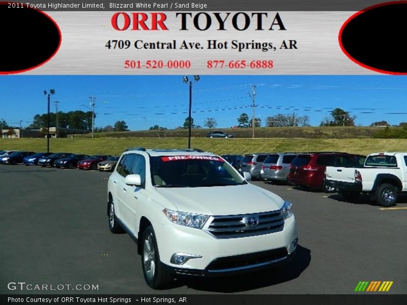 Blizzard White Pearl / Sand Beige 2011 Toyota Highlander Limited
