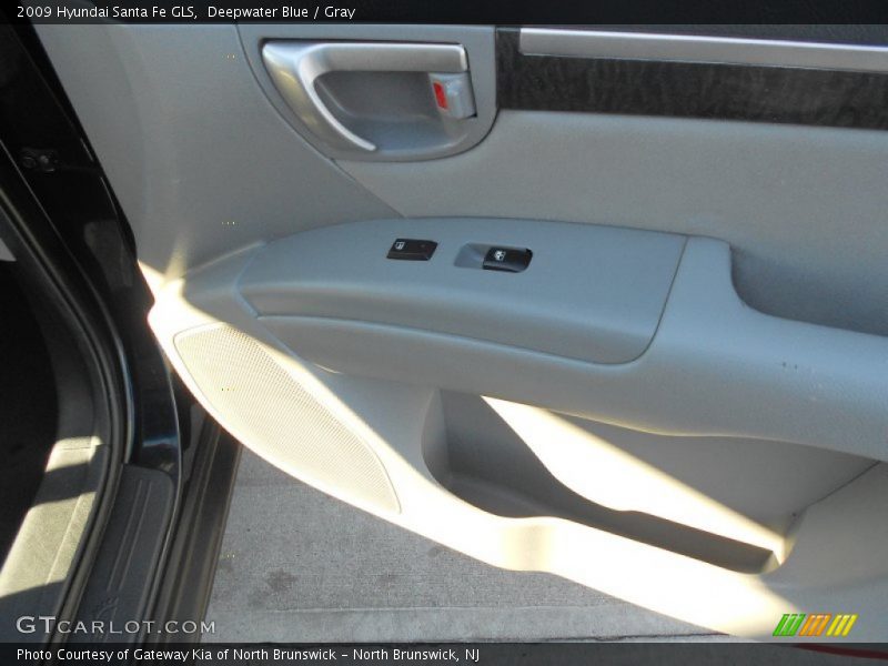 Deepwater Blue / Gray 2009 Hyundai Santa Fe GLS