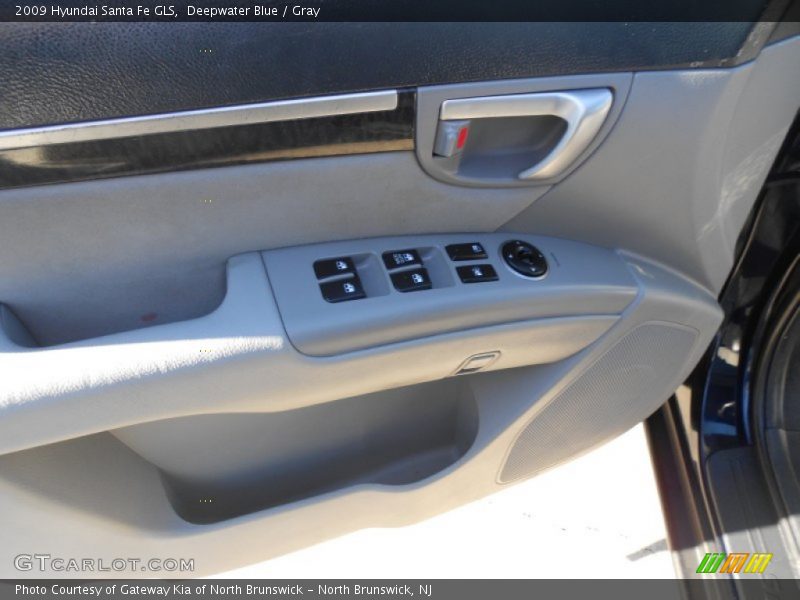 Deepwater Blue / Gray 2009 Hyundai Santa Fe GLS