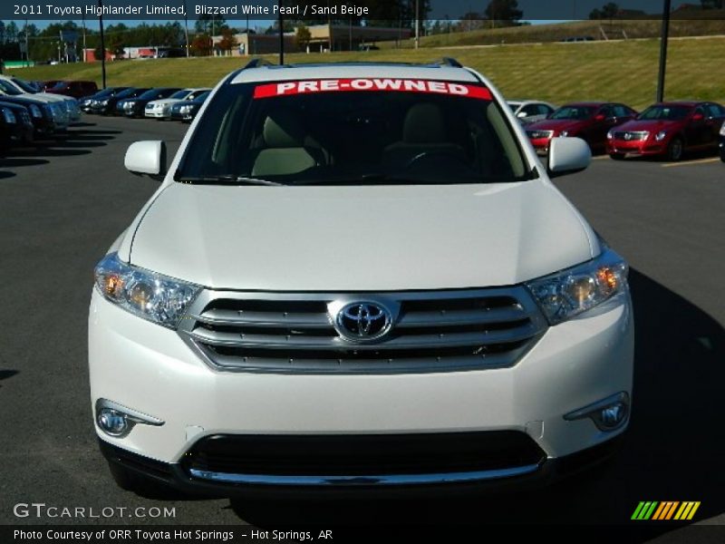 Blizzard White Pearl / Sand Beige 2011 Toyota Highlander Limited