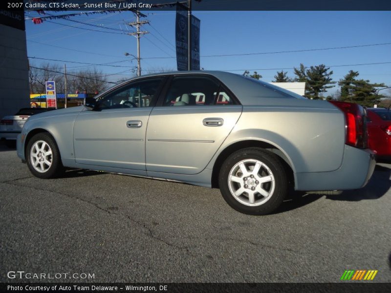 Sunset Blue / Light Gray 2007 Cadillac CTS Sedan