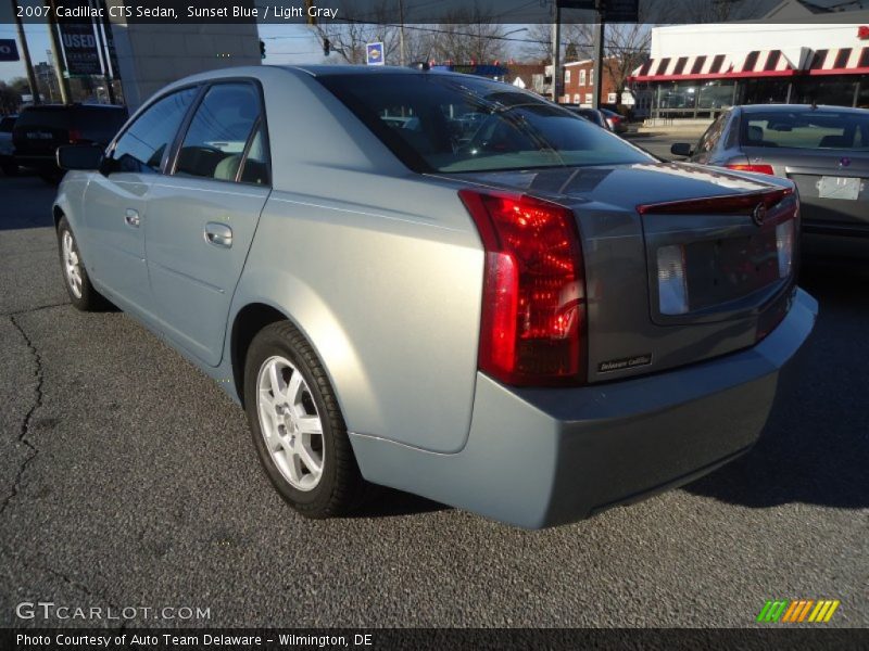 Sunset Blue / Light Gray 2007 Cadillac CTS Sedan