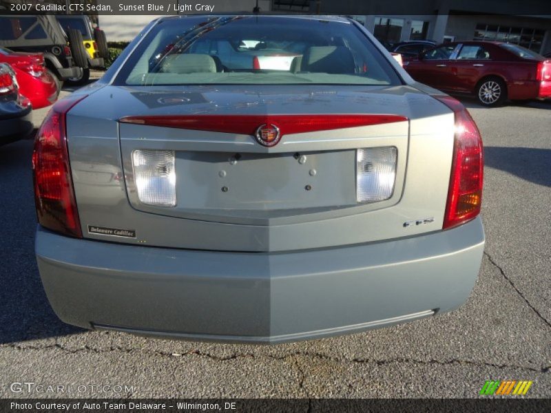 Sunset Blue / Light Gray 2007 Cadillac CTS Sedan
