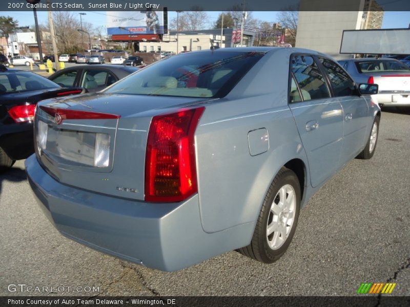 Sunset Blue / Light Gray 2007 Cadillac CTS Sedan