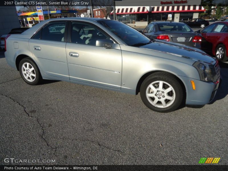 Sunset Blue / Light Gray 2007 Cadillac CTS Sedan
